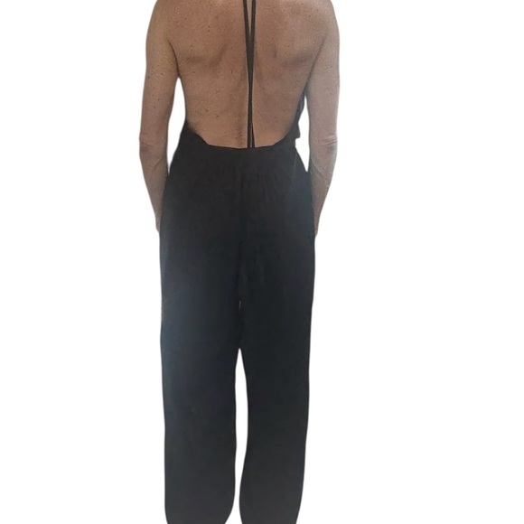 INDAH Reformation Black Halter Jumpsuit Size Small - Picture 3 of 8